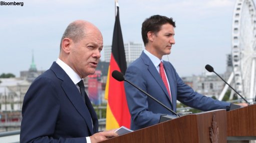 German Chancellor Olaf Scholz and Canadian Prime Minister Justin Trudeau 