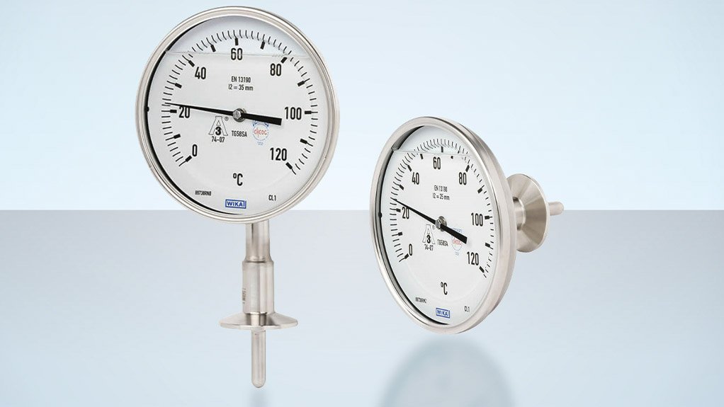 Hygienic bimetal thermometer 