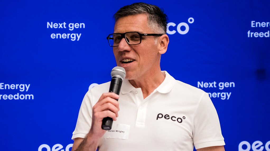Peco Power CEO Dorian Wrigley at launch of the Peco Powerbrick