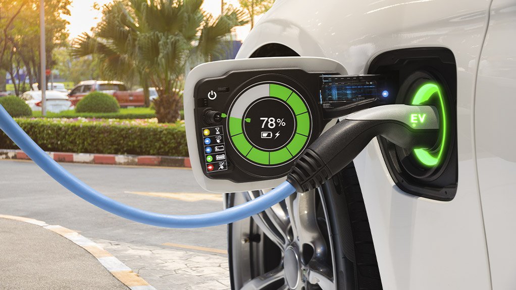 An image of an electric vehicle charging 