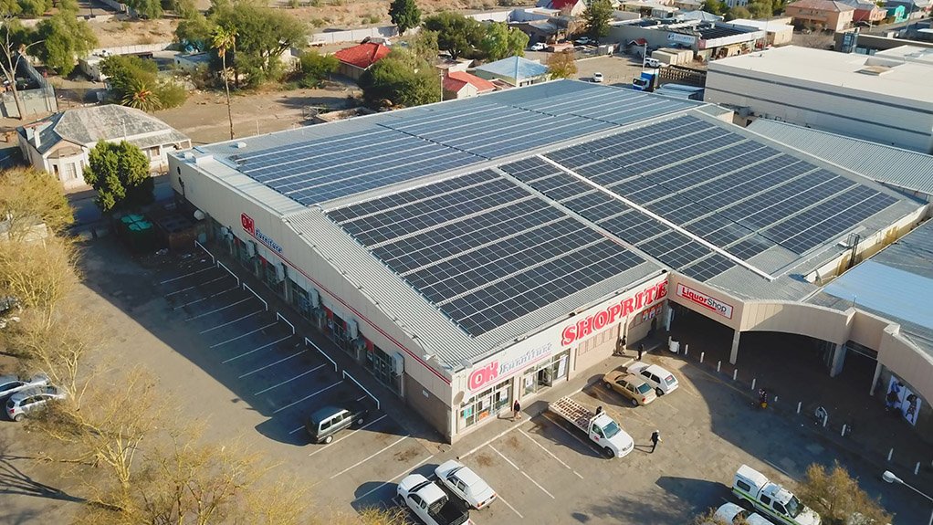 Image of solar system on a Shoprite store roof