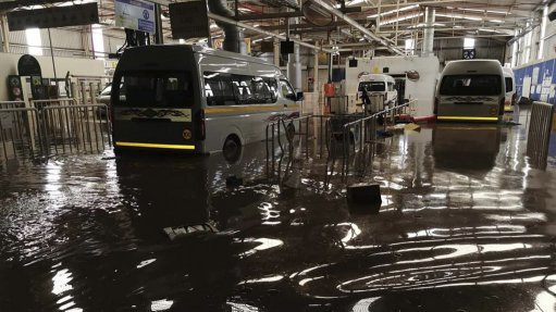 Image of the Toyota plant in Durban shortly after the April 2022 floods