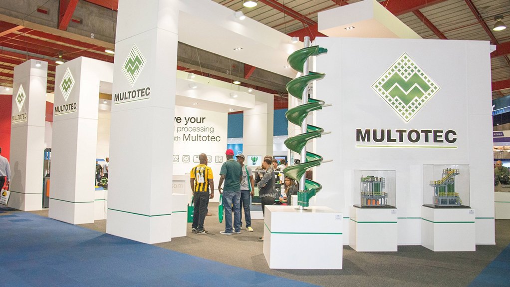 A photo of Multotec's stand at Electra Mining