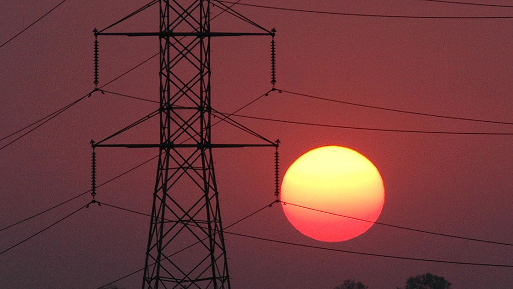 pylon at sunset