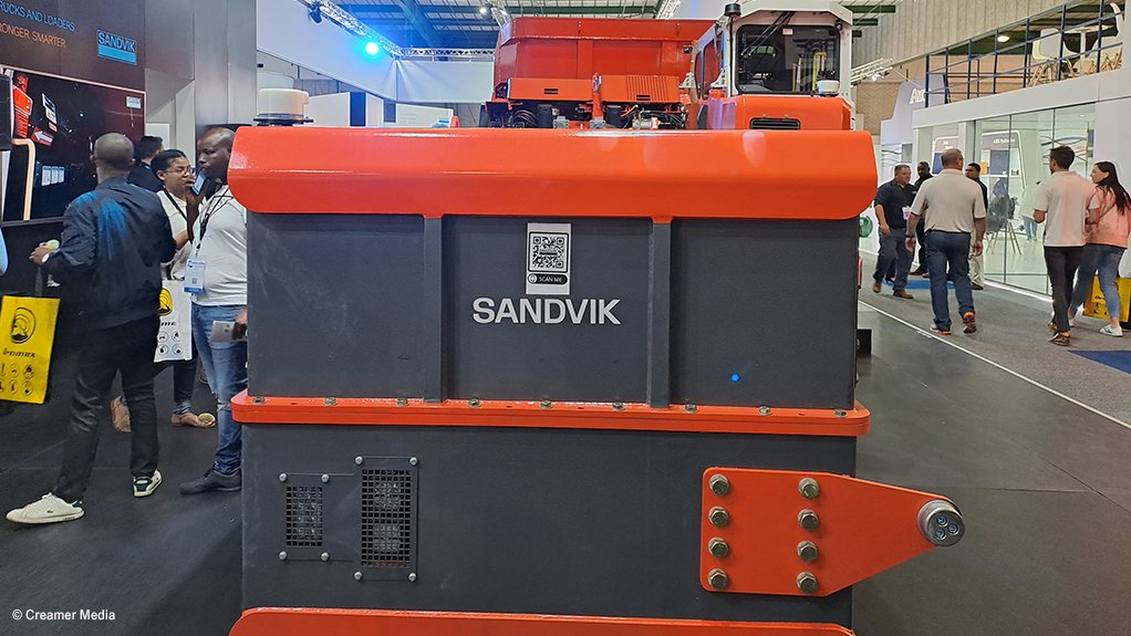An image of the Sandvik TH665B battery at Electra Mining 