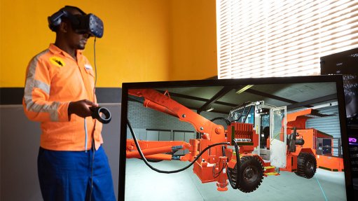 Image of virtual reality tools used in the Murray & Roberts Cementation Training Academy