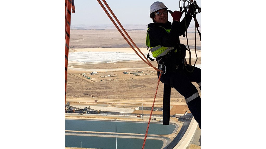 An image of somebody working at height