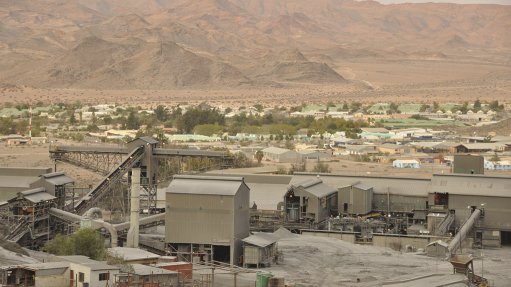 An image of the Rosh Pinah mine, in Namibia