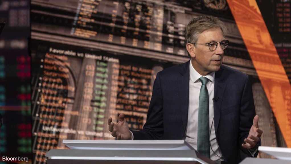 An image of Jakob Stausholm, chief executive officer of Rio Tinto Group, speaks during a Bloomberg Television interview in New York, US, on Tuesday, Sept. 20, 2022. 