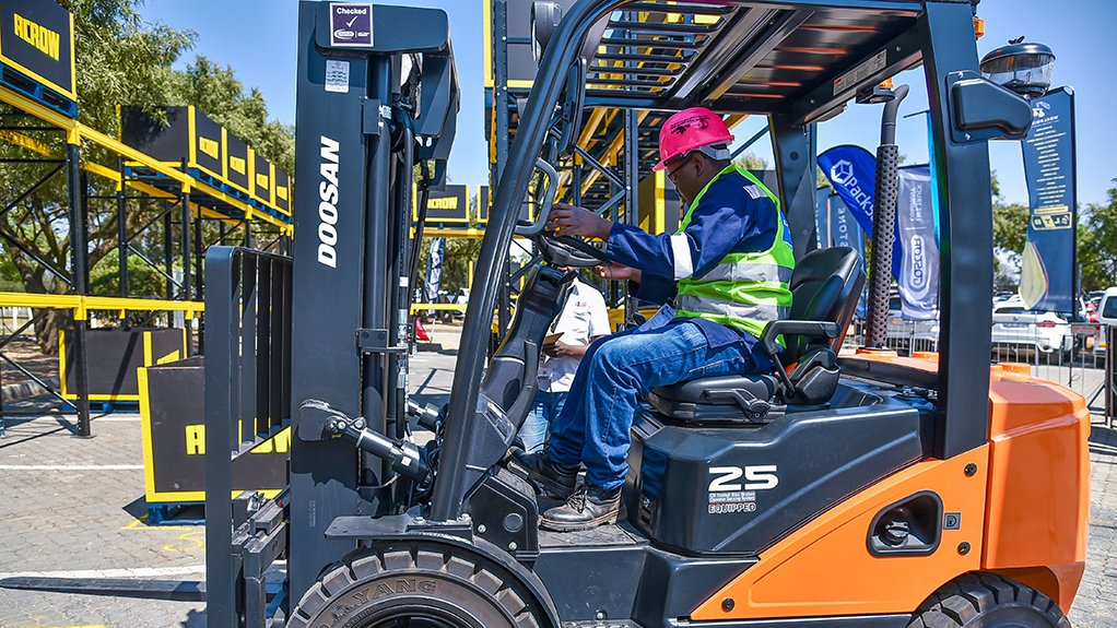 The new forklift driver competition saw many forklift operators competing for the coveted title of Forklift Driver Champion