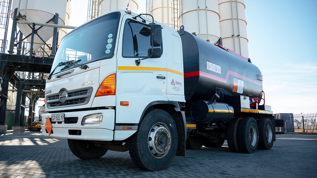 An image of BME’s used oil truck 