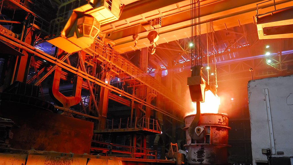 An image of stainless steel production