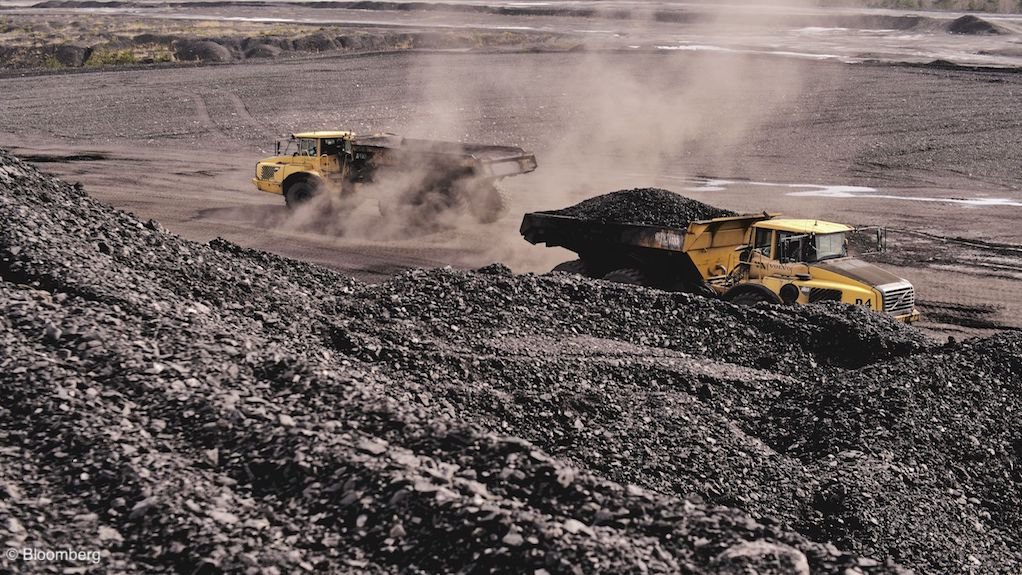 Image of coal mining trucks