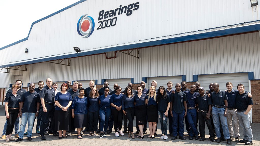 An image depicting the Bearings 2000 head office team celebrating the company’s thirtieth birthday celebration