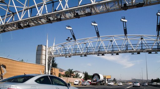 A photo of e-toll gantries in Gauteng