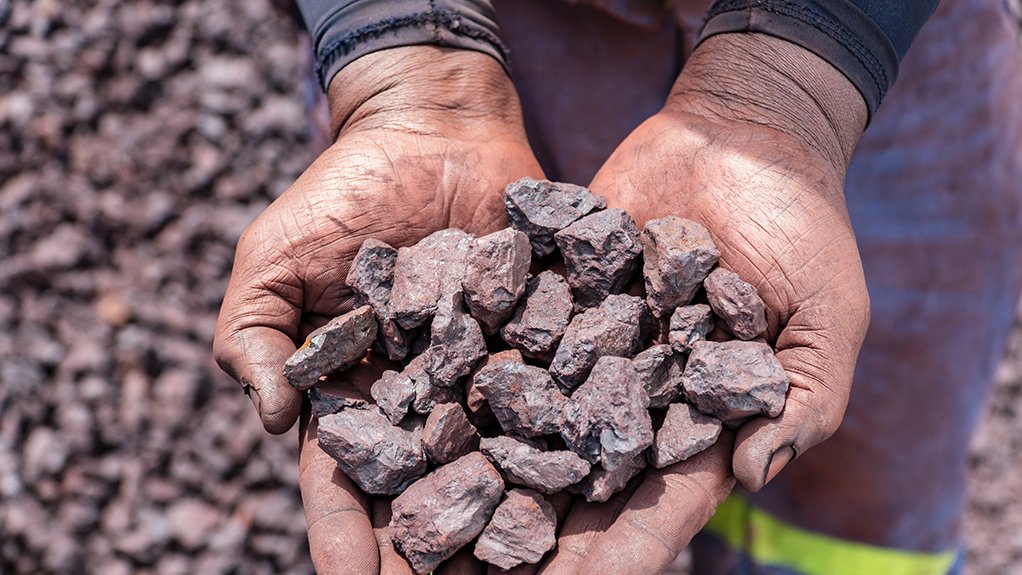 An image of Afrimat’s mined iron-ore 