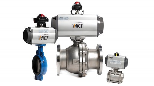 Image of V-ACT pneumatic actuators from EMVAfrica