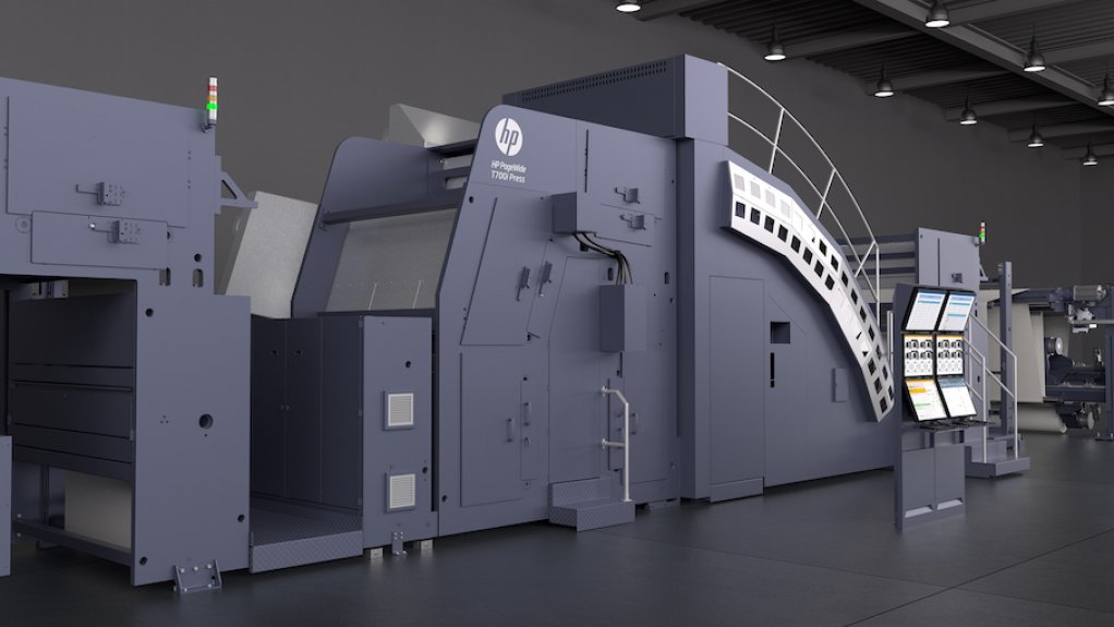 Image of the HP PageWide T700i Press for paper-based packaging 