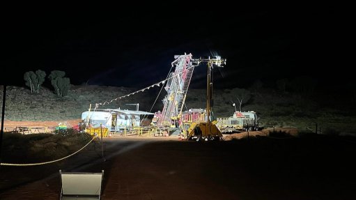 Image of Havieron drill rig at night