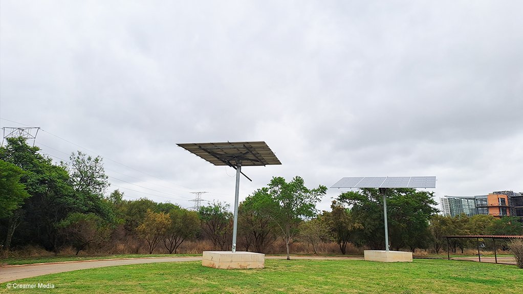 An image showing solar PV systems are the CSIR's campus in Pretoria 