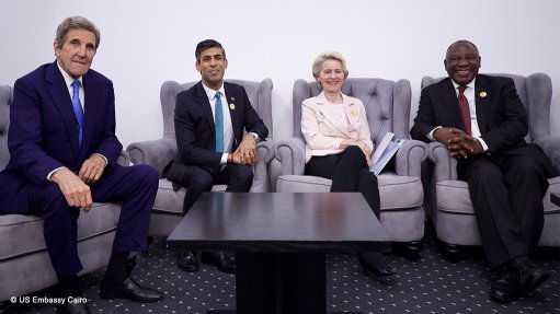 US Special Presidential Envoy for Climate John Kerry; UK PM Rishi Sunak; European Commission President Ursula von der Leyen; South African President Cyril Ramaphosa 
