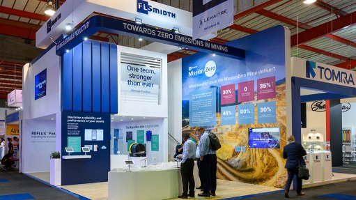 Image of  FLSmidth’s stand at Electra Mining Africa were it showcased its digital solutions 