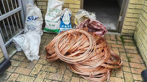 Image of stolen copper cables