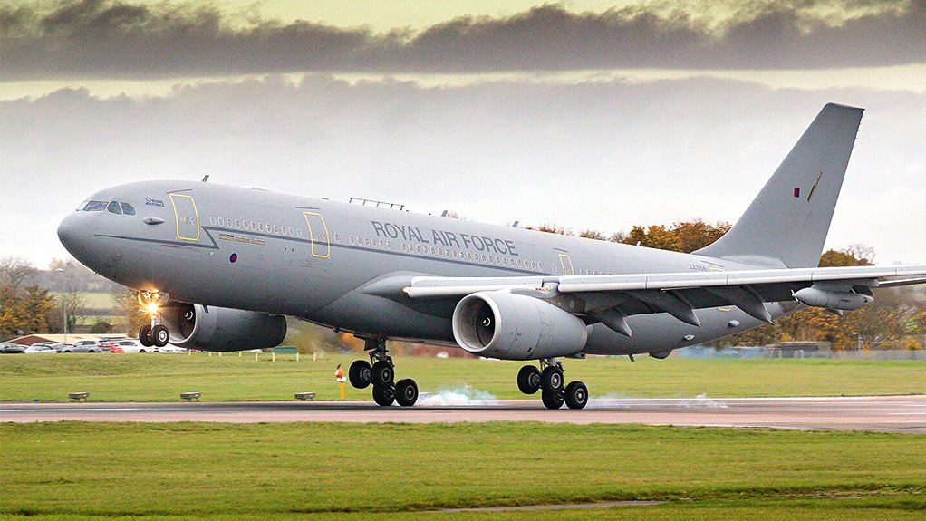 The RAF Voyager takes-off on its 100% SAF-powered test flight