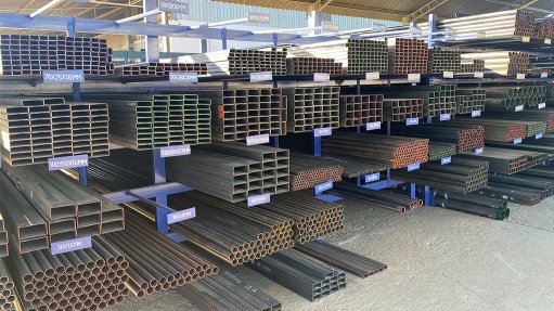 Image of stored steel products 