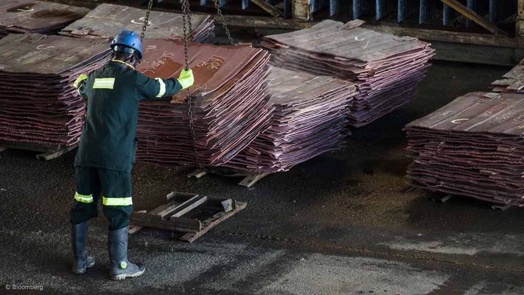 Copper plates being stacked