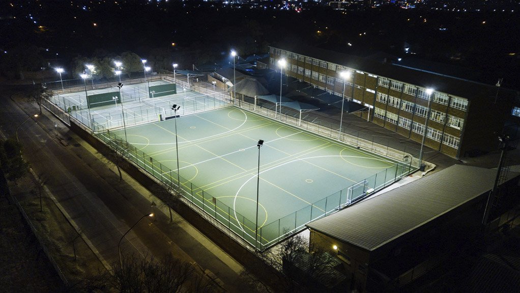 The school’s Astro Multi-Sports field and Tennis Courts are illuminated with BEKA Schréder’s LED floodlights