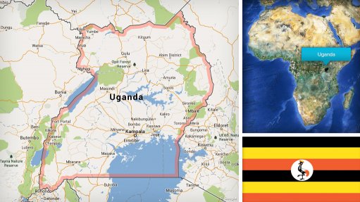 Image of Uganda map/flag