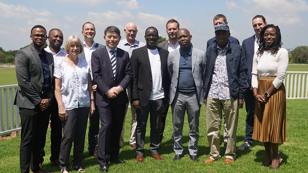 Involved with Mitochondria are (back row) Luvo Vanyaza, project development engineer, Guenter Figer, business development, key account, Pete Wilson, CFO Mitochondria, Juergen Rechberger, VP business field leader, hydrogen & fuel cell, AVL, Jan van der Merwe, CTO Mitochodria, Bernd Reiter, lead engineer SOFC system architecture,  AVL. Front row: Nkosikhona Nzimande, project development engineer, Annmarie Buck, senior project manager, IDC, Prof. Kangki Lee, senior VP of High Power Systems, AVL, Rob Mhishi, group COO, Arkein Capital Partners; Justice Ngwenya, chief director: infrastructure, DTIC, Mashudu Ramano, founder and CEO, Mitochondria, and Kutama Ramano, marketing, Mitochondria.