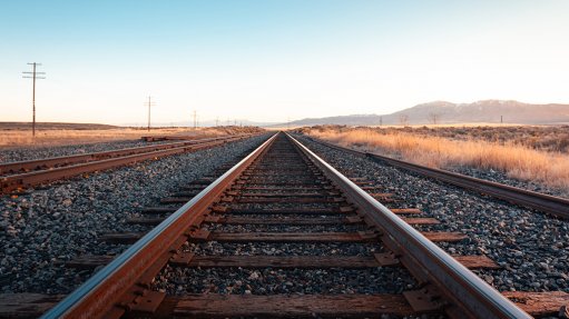 A photo of railway tracks