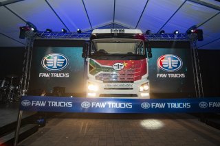 Image of the 10 000th truck produced at the FAW plant in SA