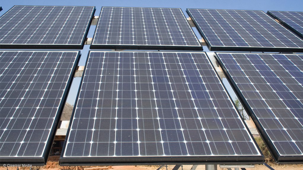 Image shows solar panels 