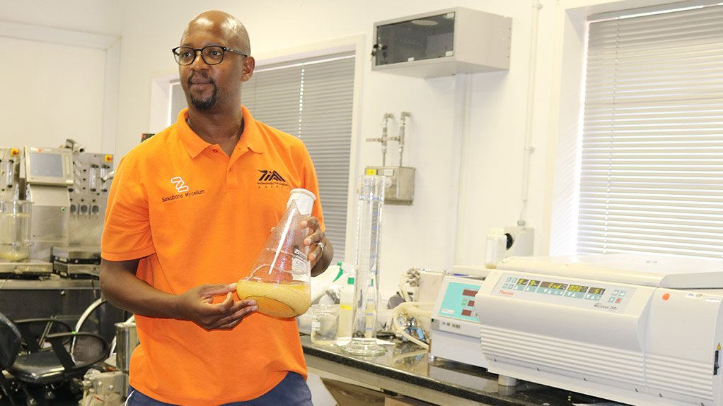 NEO MOLOI
The Sawubona Mycelium cofounder is pictured at the Technology Innovation Agency bioprocessing fermentation lab
