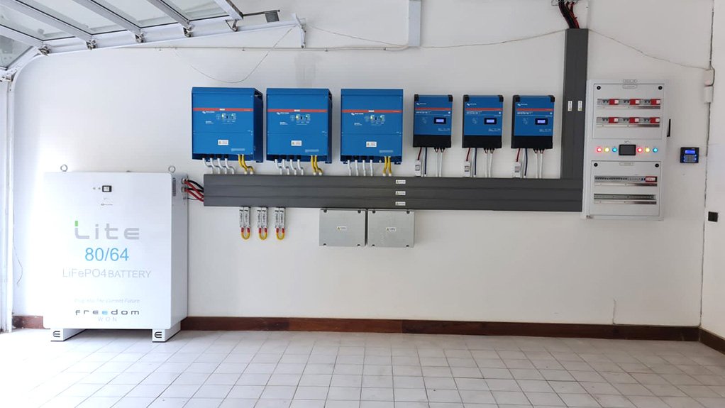 Freedom Won LiTE Business 80/64 HV battery installed with Victron inverters.
