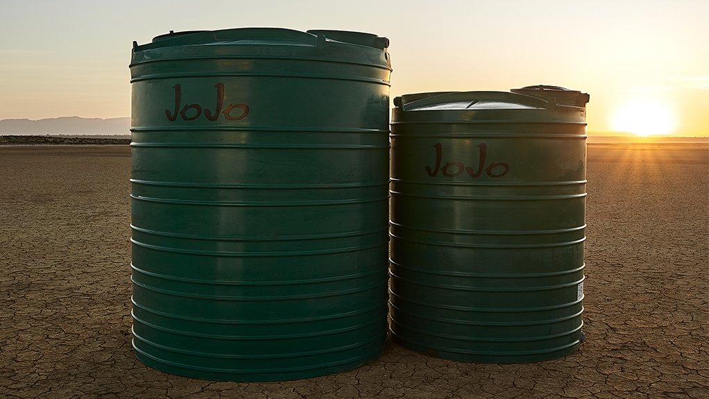 Image of locally manufactured JoJo water storage tanks