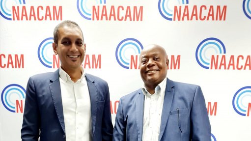 NAACAM executive director Renai Moothilal and NAACAM Gauteng regional chairperson Goodrich Kowane.