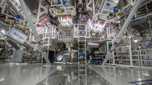 The target chamber at National Ignition Facility in the LLNL