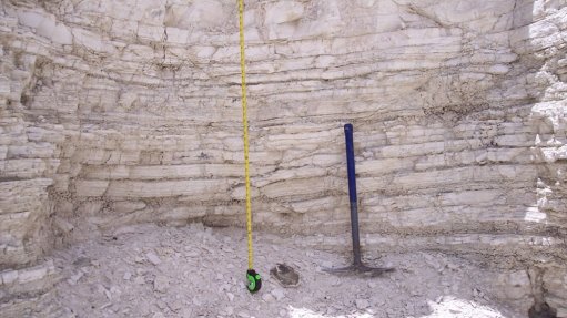 Lithium deposit at the Rhyolite Ridge project