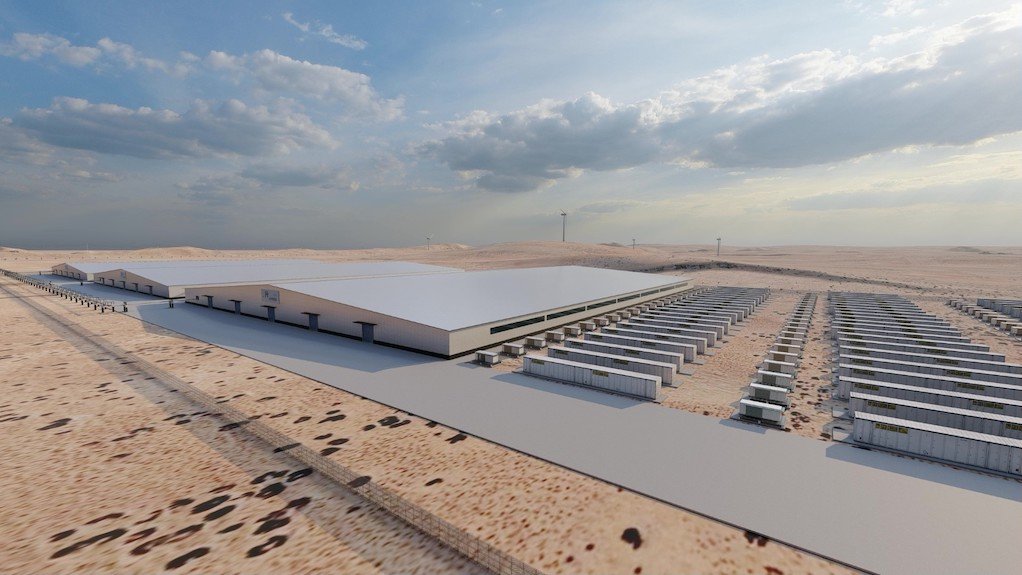 Artist's impression of the proposed HYPHEN project in Namibia