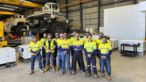 An image of Battery components at Fortescue's workshop in Perth, Australia