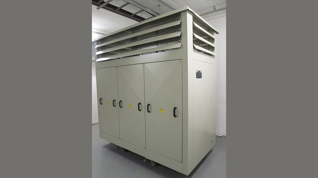 A 1600 kVA dry-type transformer in an IP31 enclosure suitable for corrosive areas