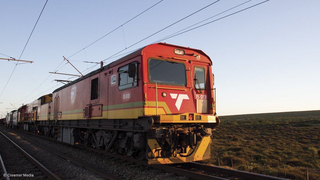 A train operated by Transnet Freight Rail
