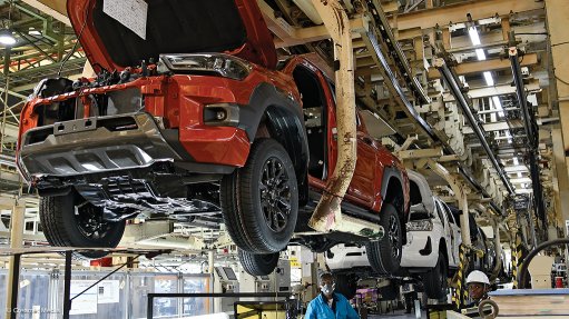 Image of Hilux production at the TSAM Durban plant