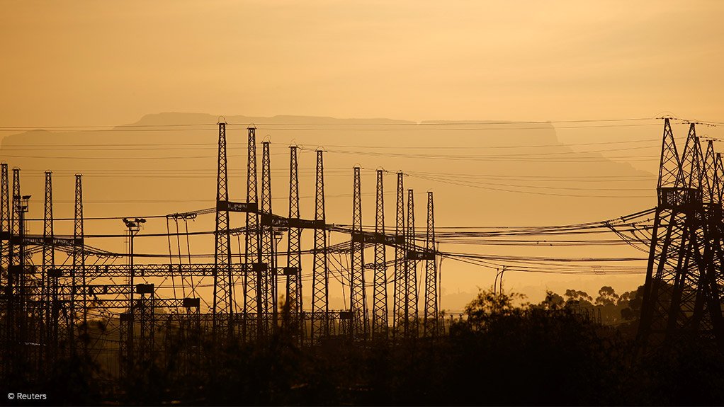 Power pylons near Eskom's Koeberg nuclear stations