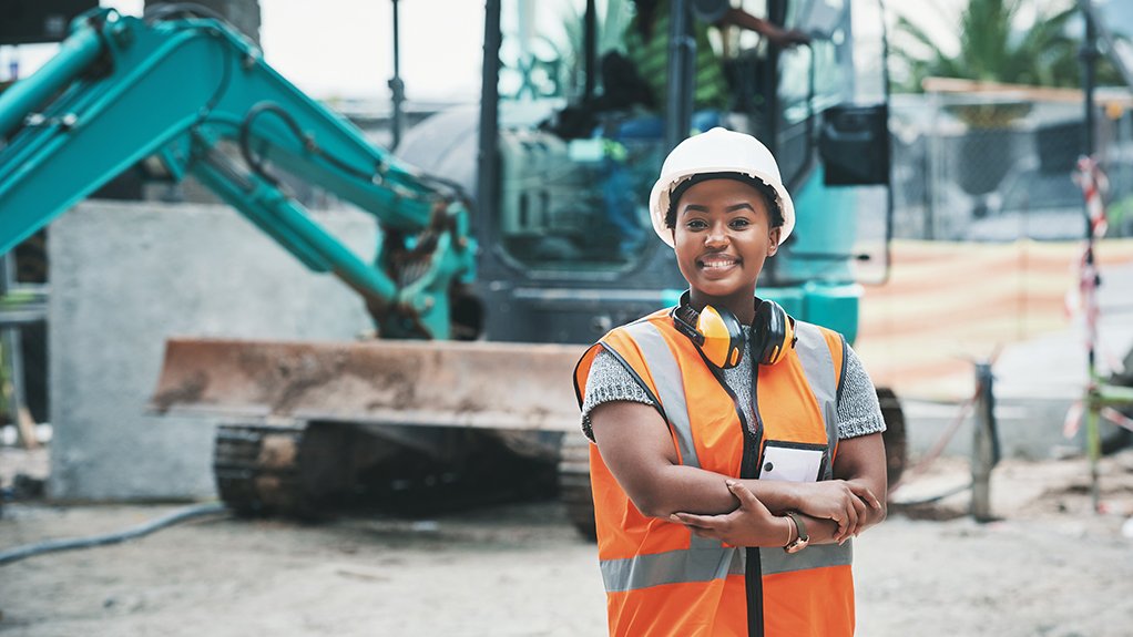 An image of a construction sector worker on site