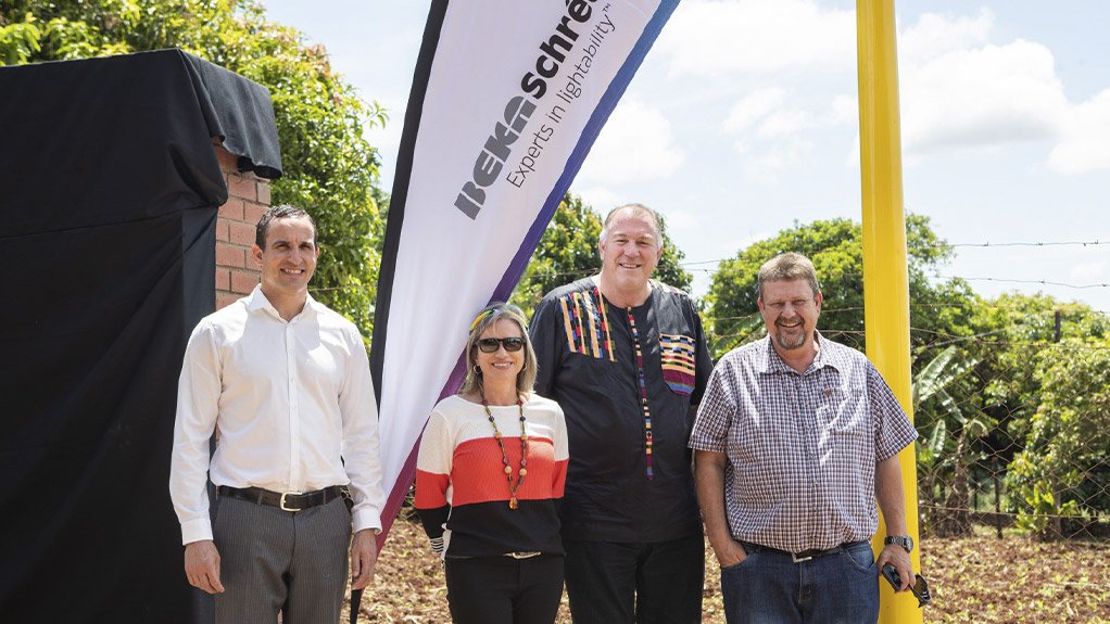 The BEKA Schréder Team, from left to right: Daniel Kasper, Janeane Hamman, Gordon Arons, Johan van Deventer